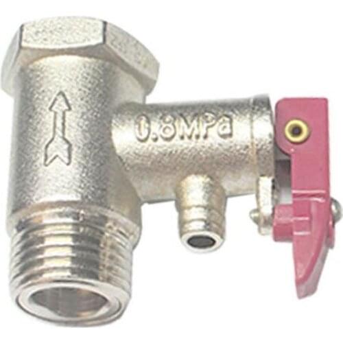 G1/2 Brass Spring Type Safety Valve Electric Water Heater Pressure Relief Valves