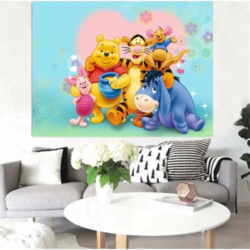 Disney Watercolor Winnie the Pooh 5D DIY Diamond Painting Kits Embroidery Full Mosaic Rhinestone Craft Lover for kids Home Decor