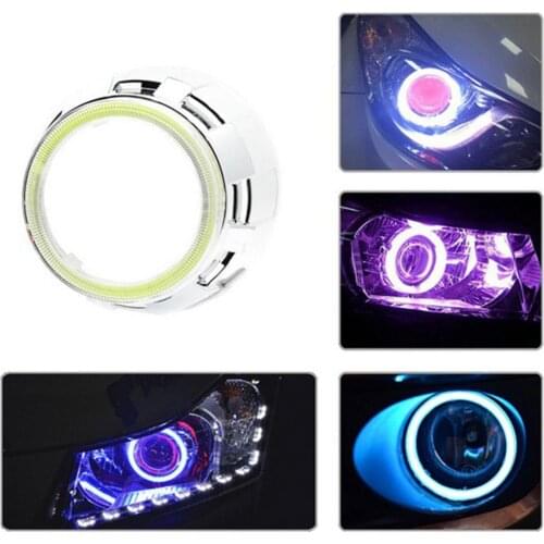 60mm-120mm Car Vehicle Universal COB Angels Eye LED Ring Light Headlight Lamp Car Accessories Interior