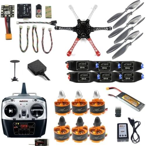 2.4G 8CH F550 RC Quadcopter Unassemble Kits DIY Drone FPV Upgrade with Radiolink Mini PIX M8N GPS Altitude Hold Model