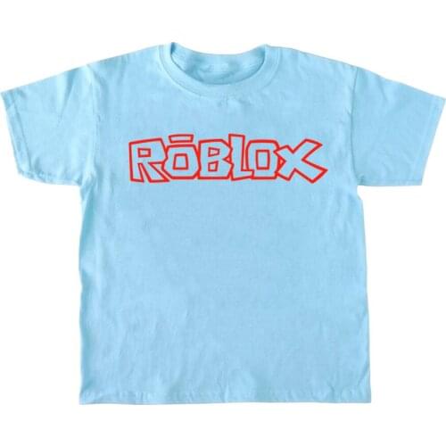 Summer Childrens Robloxs Print T-shirt Girls Boys Cartoon Shirt Kids Clothes Fashion Short Sleeve Casual Cotton Tshirt Tees