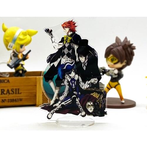 Black Butler Kuroshitsuji Sebastian Ciel Grell Sutcliff HF acrylic stand figure model plate holder cake topper anime Japanese
