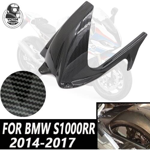 Carbon Black Motorcycle Rear Wheel Hugger Fender Mudguard Cover Fairing For BMW S1000RR S1000R 2009 - 2018 2017 2016 2015 2014