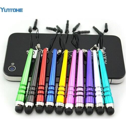 Universal Long Capacitive Screen Touch Pen Stylus For Smart Cell Phones Tablets Pens With Dust Plugs 300Pcs/lot