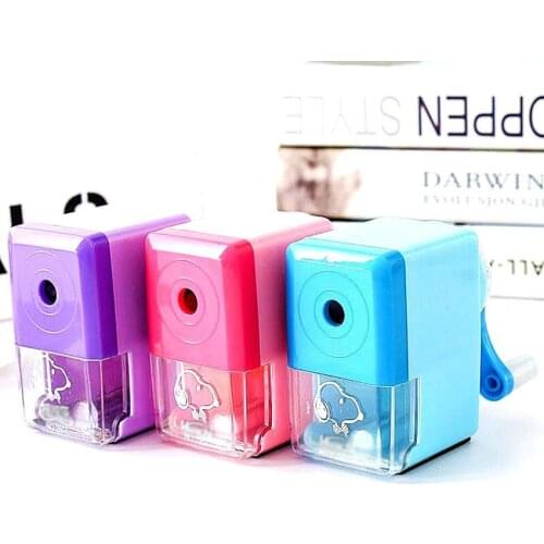 1PC Plastic Hand Crank Pencil Sharpener Creative Manual Mechanical Sharpeners For Office Student Sharpener Stationery 7.5*5cm
