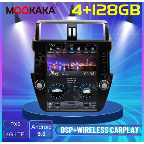 128G Tesla Screen For TOYOTA LAND CRUISER Prado 150 2014 2015 2016 2017 Android Car Multimedia GPS Player Radio Stereo Head Unit
