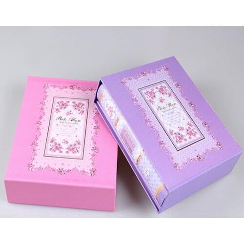 6 Inch Flower Cover Photo Album With Box 200 Sheets Scrapbook Wedding Photo Storage Book Lovers Gift Family Memory Picture Case