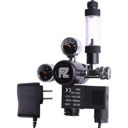 Aquarium CO2 Regulator with DC Solenoid Valve And Bubble Counter