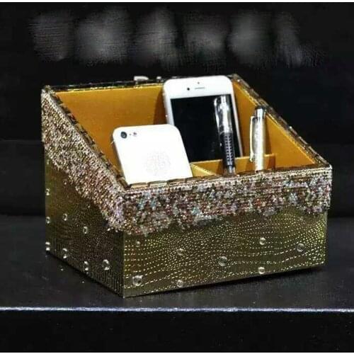 Diamond Desktop Storage Box Fashion Creative Boxes for Home for Car Multi-functional