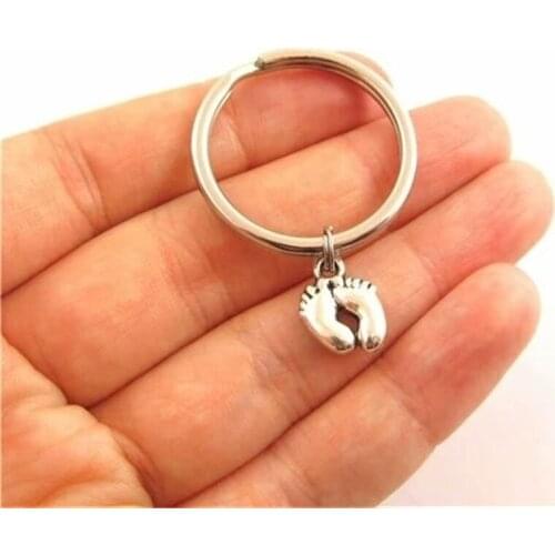 Baby Feet Keychain, Baby Feet Keyring, New Mom Accessories, Baby Shower Gift, Baby Feet Charm, Baby Feet Accessories, New Mom