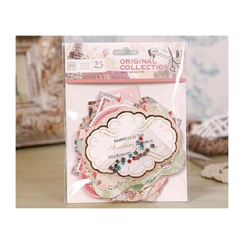 25pcs love message 2 Foil Gold Paper SD Die Cut paper for DIY Scrapbooking Card Making Crafts /photo album Decoration