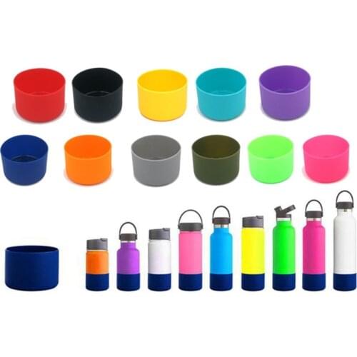 Gradient Color Cup Silicone Base Cup Non-slip Silicone Boots Shock Absorption And Anti-scald Cup Cover