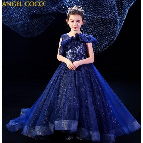 Childrens Catwalk Model Stage Costume Girls Princess Dress Evening Dresses For Girl Fashion Retro Carnaval Costumes For Kids
