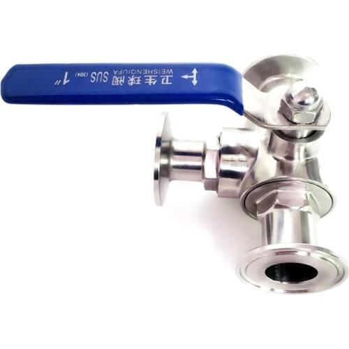 Fit 89mm Pipe OD x 3.5" Tri Clamp Sanitary T-Port Ball Valve SUS 304 Stainless Beer Brewing Home