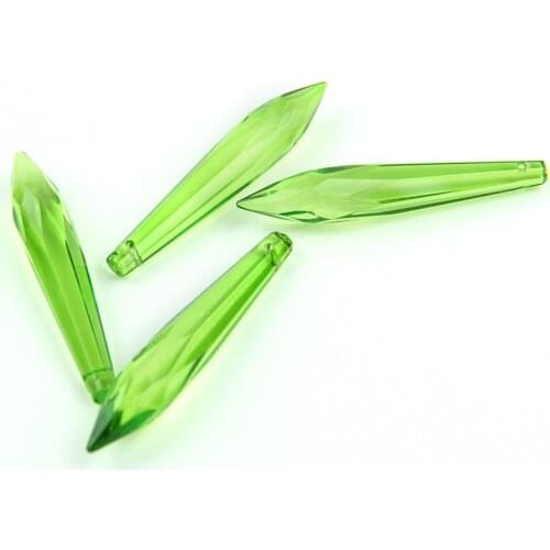 38mm/63mm/76mm K9 Crystal Chandelier Pendants Prisms Multicolor Cut & Faceted Glass U-Icicle Drops For Cake Topper Decoration