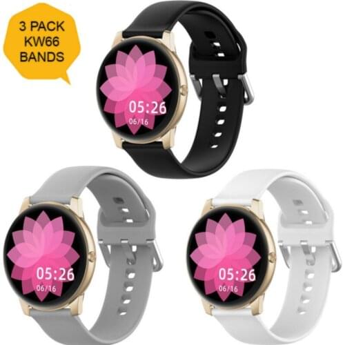 3pcs For Imilab KW66 Watch Sport Bracelet Band Soft Silicone Band Strap For Imilab KW66 Strap Quick Release Wrist Replacement