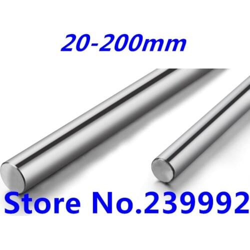 Free Shipping 20mm linear rail 200mm long chrome plated cylinder linear rail round rod shaft linear motion shaft cnc parts