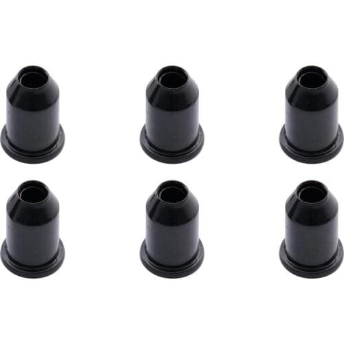 Musiclily Vintage Guitar Through Body Smooth String Mounting Ferrules, Black (6 Pieces)
