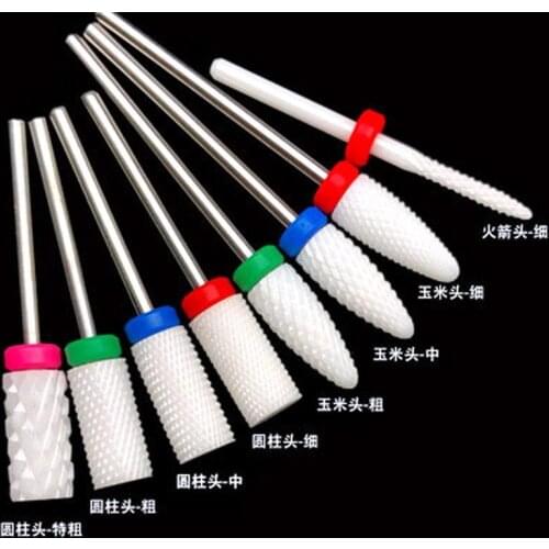 N B-29 1PCS Ceramic Nail Drill Bit for Drill Machine Barrel Extra Small Fine, Fine,Medium, Coarse Electric Nail Files Bits 3/32