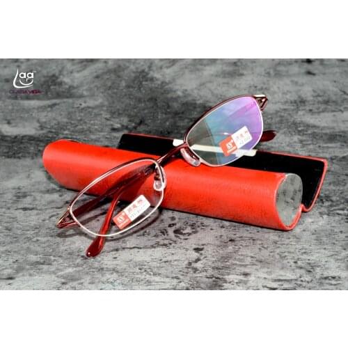 CLARA VIDA QUEEN STYLE WITH QUALITY PU BOX VERY HIGH STANDARD TITANIUM ALLOY WOMEN READING GLASSES +1 +1.5 +2 +2.5 +3 +3.5 +4
