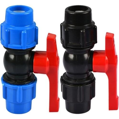 20/25/32/40/50/63mm Plastic Water Pipe Quick Valve Connector PE Tube Ball Valves Accessories