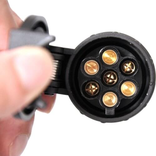 Durable 13 To 7 Pin Wiring Connector Trailer Connector 12V Towbar Towing Waterproof Plugs Socket Adapter Protect Connections