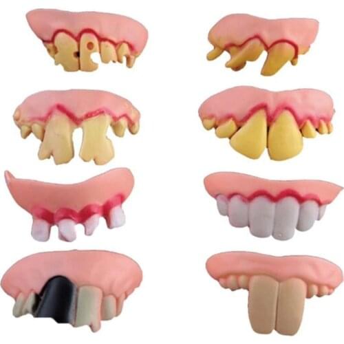 Joke Fake Tooth 2 Pack Vampire Halloween Universal and Unisex Realistic Toothy Monster