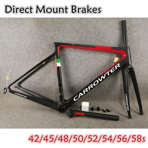 Black Red Team V3Rs carbon Road Bike Frames Direct Mount Brakes Disc T1100 UD Bicycle Frameset with 42 45 48 50 52 54 56 58s