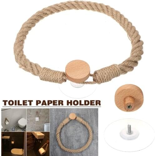 Vintage Towel Hanging Rope Toilet Paper Holder Home Hotel Paper Holder Bracket Bathroom Supplies Wall-mounted Punch Free