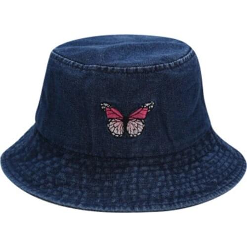 Embroidery Bucket Hat Women 2020 Fisherman Hat Outdoor Travel Hat Sun Hats for Men and Women Panana
