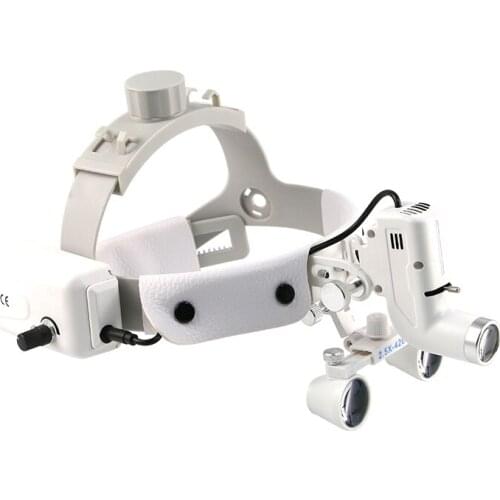 New 100% original factory ultra-light small 2.5x Magnification Binocular Medical Surgical Dental Headband Loupe & LED headlight