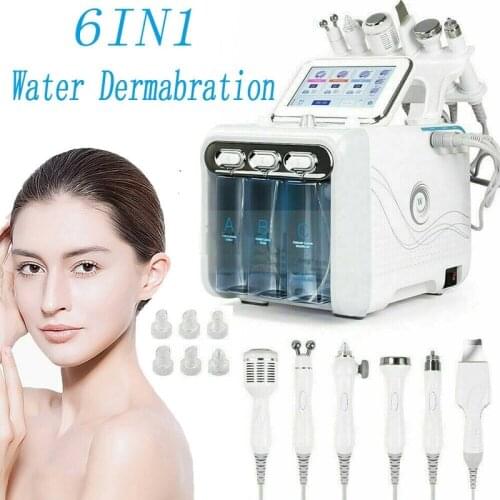 6 in 1 Water Dermabrasion Oxygen Inject Aqua Jet Peel Hydrodermabrasion Skin Rejuvenation Facial Blackhead Suction Machine
