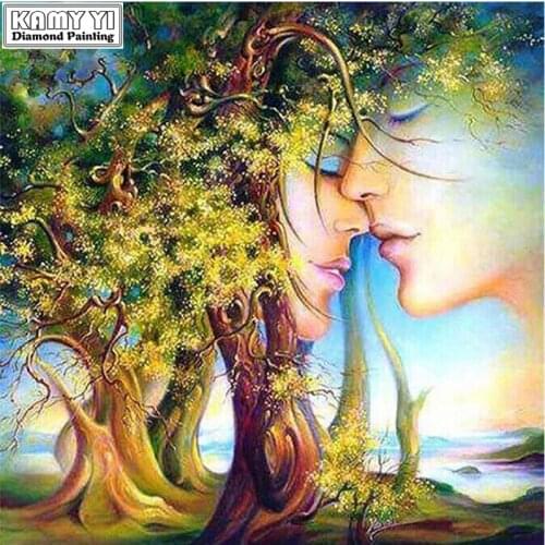 Diamond Painting Cross Stitch Like Fire Floral Golden Needlework 5D DIY Diamond Painting Flower Home Decorative LK1