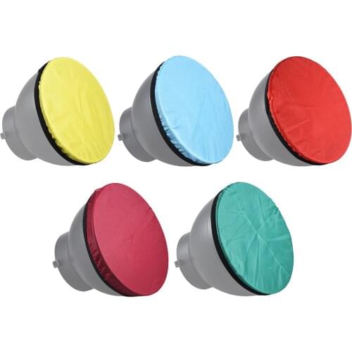 Anoder Photography Light Soft Flash Diffuser Cloth Kit for 7" 180mm Standard Studio Strobe Reflector 5 Colors/Set