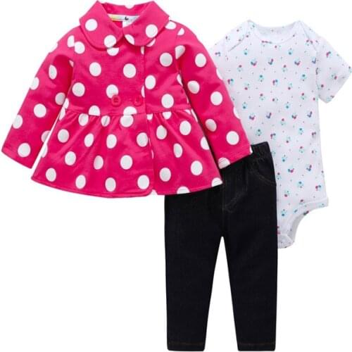FREE SHIPPING Cartered toddler Baby Girl Bodysuit Set 3pcs pack Hooded Long Sleeve Outwear+Long Sleeve Bodysuit+Pants