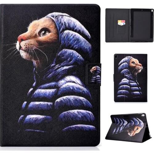 Case for Apple IPad Pro 10.5" A1701 A1709 Tablet Fashion Printed Cat Dog Rabbit Elephant Pattern Leather Stand Cover Funda + Pen