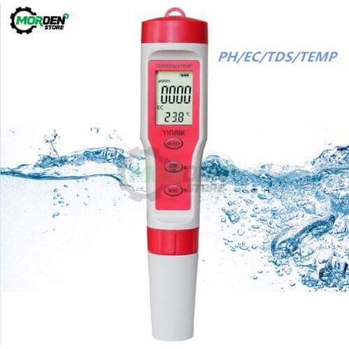 PH TDS EC TEMP Temperature Meter Digital Water Quality Monitor Tester Household Water Purity Measurement Tool