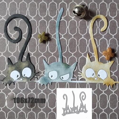 AlinaCraft METAL CUTTING DIES cut cat back view hook halloween Scrapbook paper craft handmade card album punch knife art cutter