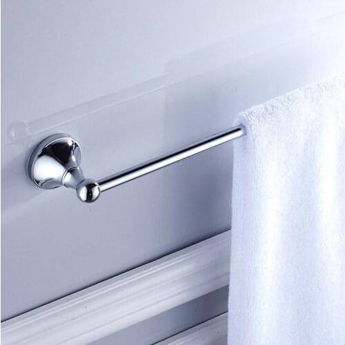 Bathroom Hardware Pendant Brass Material Simple Electroplating Chrome Single Rod Towel Rack
