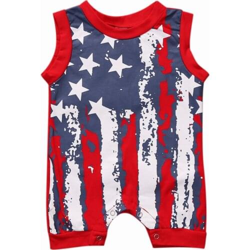 Cartoon US Infant Baby Boy Girl Romper Sleeveless Jumpsuit Cotton Sleeveless Jumpsuit Outfits Clothes