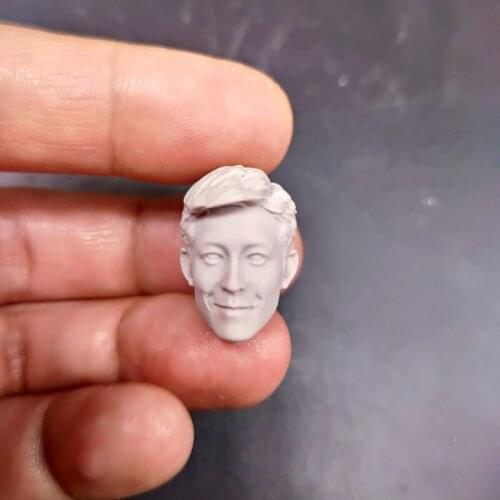 1/12 Scale Initial D Smile Edison Chen Head Sculpt Unpainted Fit 6" ML Figure