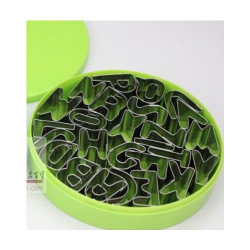 26 English Letters DIY Biscuit Mold Stainless Steel Aalphabet Cookie Mould Creative Kitchen Baking Tools Free Shipping