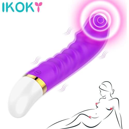 IKOKY G-spot Dildo Vibrator Female Masturbator Adult Products Vagina Clit Massager Sex Toys for Woman Waterproof
