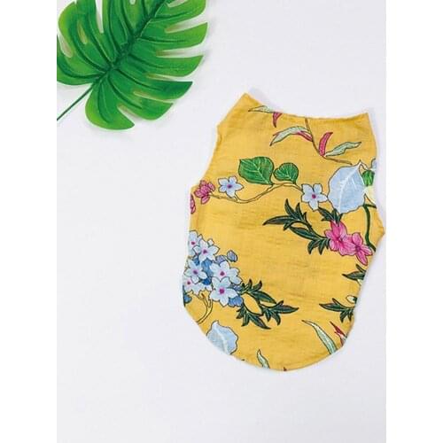 Summer Dog Vests Pet Clothes Round Collar Skin Friendly Bright Color Pet Dog Vest Oversize 2021