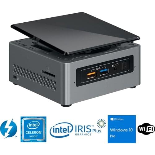 Original Intel NUC6CAYH Celeron J3455 Mini PC Dual DDR3L Windows 10 Pro Wifi Bluetooth 4K Office Homes Mini Desktop Computers