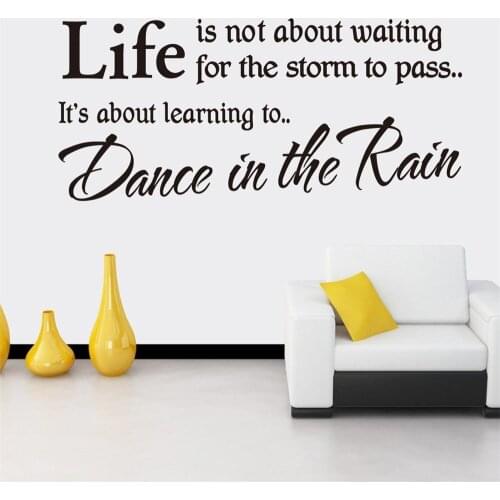 DIY Wall Sticker "life is not" English Motto Vinyl Wall Decals Removable Stickers Mural for Living Room Bedroom Home Decor