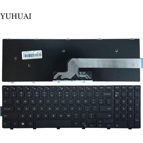New US Laptop Keyboard for Dell Inspiron 5551 5555 5558 Keyboard US Black with Frame No backlit