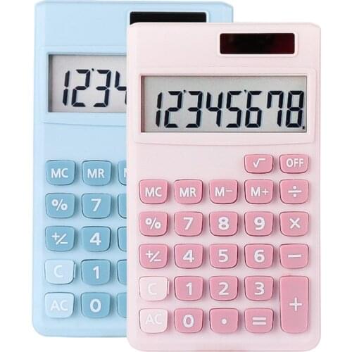 New Digital Electric Desktop Calculators With 8 Digit LCD Display Smart Solar Power Battery Calculator For Home Office School