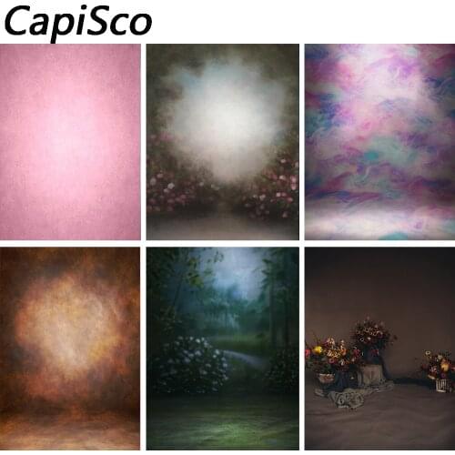 Capisco Solid Gradient Color Grunge Retro Portrait Photography Backdrops Baby Shower Newborn Backgrounds Photophone For Food Pet