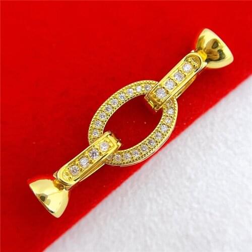 Wholesale DIY Natural Stones Beads Jewelry Making Accessories Silver/Gold/Rose Gold Metal Connector Clasps Findings